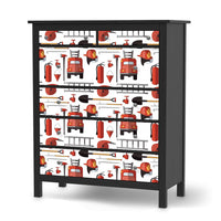 Klebefolie Firefighter - IKEA Hemnes Kommode 6 Schubladen - schwarz