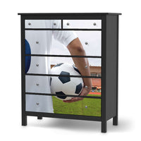 Klebefolie Footballmania - IKEA Hemnes Kommode 6 Schubladen - schwarz