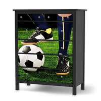 Klebefolie Fussballstar - IKEA Hemnes Kommode 6 Schubladen - schwarz