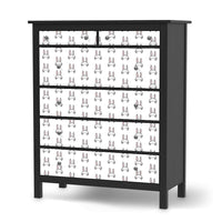 Klebefolie Hoppel - IKEA Hemnes Kommode 6 Schubladen - schwarz