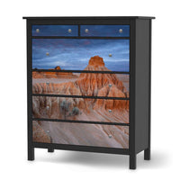 Klebefolie Outback Australia - IKEA Hemnes Kommode 6 Schubladen - schwarz