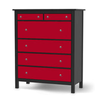 Klebefolie Rot Dark - IKEA Hemnes Kommode 6 Schubladen - schwarz