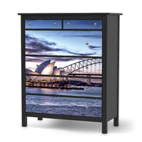 Klebefolie Sydney - IKEA Hemnes Kommode 6 Schubladen - schwarz