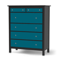 Klebefolie Türkisgrün Dark - IKEA Hemnes Kommode 6 Schubladen - schwarz