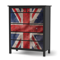 Klebefolie Union Jack - IKEA Hemnes Kommode 6 Schubladen - schwarz
