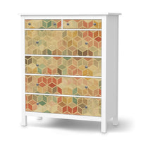 Klebefolie 3D Retro - IKEA Hemnes Kommode 6 Schubladen - weiss