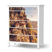 Klebefolie Bhutans Paradise - IKEA Hemnes Kommode 6 Schubladen - weiss