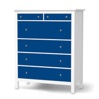 Klebefolie Blau Dark - IKEA Hemnes Kommode 6 Schubladen - weiss