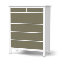 Klebefolie Braungrau Light - IKEA Hemnes Kommode 6 Schubladen - weiss