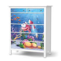 Klebefolie Bubbles - IKEA Hemnes Kommode 6 Schubladen - weiss
