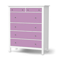 Klebefolie Flieder Light - IKEA Hemnes Kommode 6 Schubladen - weiss