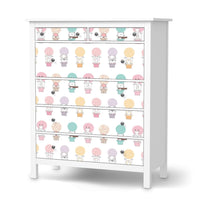 Klebefolie Flying Animals - IKEA Hemnes Kommode 6 Schubladen - weiss