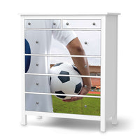 Klebefolie Footballmania - IKEA Hemnes Kommode 6 Schubladen - weiss