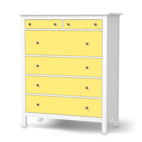 Klebefolie Gelb Light - IKEA Hemnes Kommode 6 Schubladen - weiss