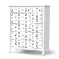 Klebefolie Hoppel - IKEA Hemnes Kommode 6 Schubladen - weiss