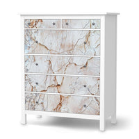 Klebefolie Marmor rosa - IKEA Hemnes Kommode 6 Schubladen - weiss