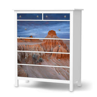 Klebefolie Outback Australia - IKEA Hemnes Kommode 6 Schubladen - weiss