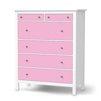 Klebefolie Pink Light - IKEA Hemnes Kommode 6 Schubladen - weiss