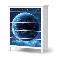 Klebefolie Planet Blue - IKEA Hemnes Kommode 6 Schubladen - weiss