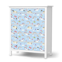 Klebefolie Rainbow Unicorn - IKEA Hemnes Kommode 6 Schubladen - weiss