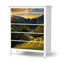 Klebefolie Reisterrassen - IKEA Hemnes Kommode 6 Schubladen - weiss