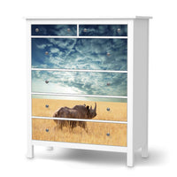 Klebefolie Rhino - IKEA Hemnes Kommode 6 Schubladen - weiss