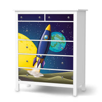 Klebefolie Space Rocket - IKEA Hemnes Kommode 6 Schubladen - weiss