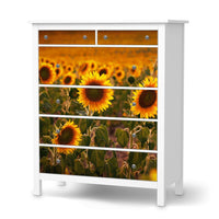 Klebefolie Sunflowers - IKEA Hemnes Kommode 6 Schubladen - weiss