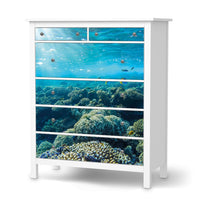 Klebefolie Underwater World - IKEA Hemnes Kommode 6 Schubladen - weiss