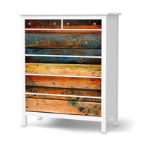 Klebefolie Wooden - IKEA Hemnes Kommode 6 Schubladen - weiss