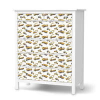 Klebefolie Working Cars - IKEA Hemnes Kommode 6 Schubladen - weiss