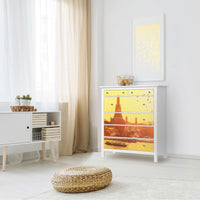 Klebefolie Bangkok Sunset - IKEA Hemnes Kommode 6 Schubladen - Wohnzimmer
