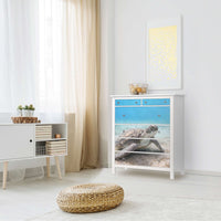 Klebefolie Green Sea Turtle - IKEA Hemnes Kommode 6 Schubladen - Wohnzimmer