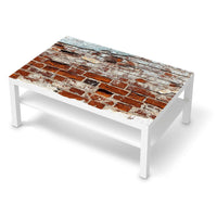 Klebefolie Backstein - IKEA Lack Tisch 118x78 cm - weiss