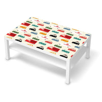 Klebefolie Cars - IKEA Lack Tisch 118x78 cm - weiss