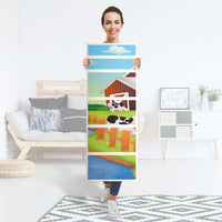 Klebefolie Cowfarm 2 - IKEA Malm Kommode 6 Schubladen (schmal) - Folie