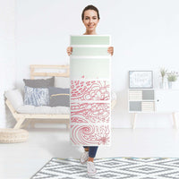 Klebefolie Floral Doodle - IKEA Malm Kommode 6 Schubladen (schmal) - Folie