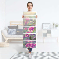 Klebefolie Flower Gaze - IKEA Malm Kommode 6 Schubladen (schmal) - Folie