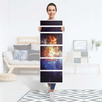 Klebefolie Nebula - IKEA Malm Kommode 6 Schubladen (schmal) - Folie