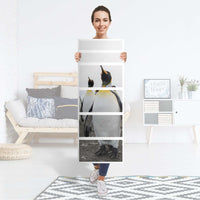 Klebefolie Penguin Family - IKEA Malm Kommode 6 Schubladen (schmal) - Folie