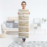 Klebefolie Sandstein - IKEA Malm Kommode 6 Schubladen (schmal) - Folie