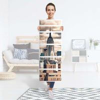 Klebefolie Skyline NYC - IKEA Malm Kommode 6 Schubladen (schmal) - Folie