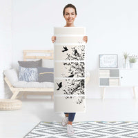Klebefolie Tree and Birds 2 - IKEA Malm Kommode 6 Schubladen (schmal) - Folie