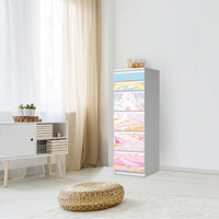 Klebefolie Candyland - IKEA Malm Kommode 6 Schubladen (schmal) - Schlafzimmer