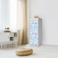 Klebefolie Rainbow Unicorn - IKEA Malm Kommode 6 Schubladen (schmal) - Schlafzimmer