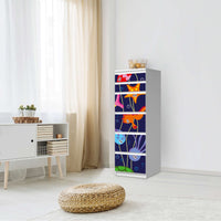 Klebefolie Underwater Life - IKEA Malm Kommode 6 Schubladen (schmal) - Schlafzimmer