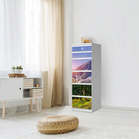 Klebefolie Alpenblick - IKEA Malm Kommode 6 Schubladen (schmal) - Schlafzimmer