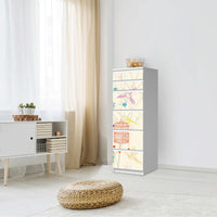 Klebefolie Birdcage - IKEA Malm Kommode 6 Schubladen (schmal) - Schlafzimmer
