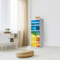 Klebefolie Colored Cubes - IKEA Malm Kommode 6 Schubladen (schmal) - Schlafzimmer