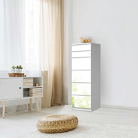 Klebefolie Flower Light - IKEA Malm Kommode 6 Schubladen (schmal) - Schlafzimmer